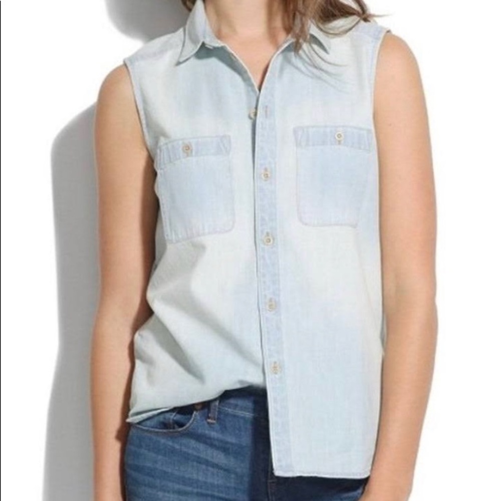 Madewell Workbench Sleeveless Button Down